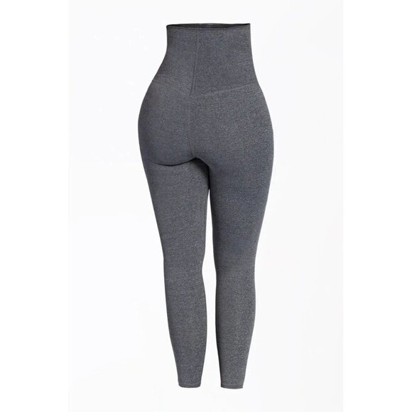Curveez High Waist Shaping Leggings Sz Large Gray CUR48819 Compression Slimming - Picture 6 of 7